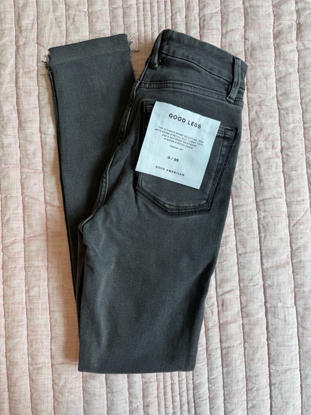 Good American Good Legs Skinny Jeans | Size 0 / 25 | NWT Dark Gray - Picture 4 of 11